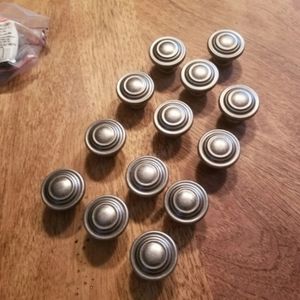 Pewter cabinet & drawer knobs pulls 12 new Jeffrey Alexander